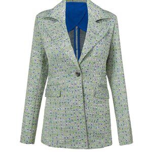 Cabi Green Tweed Presentation Blazer_NWOT_Size M